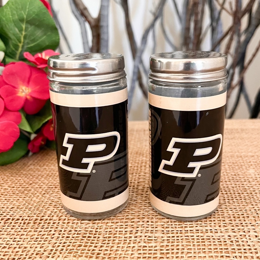 Purdue University Salt and Pepper Shakers Glass